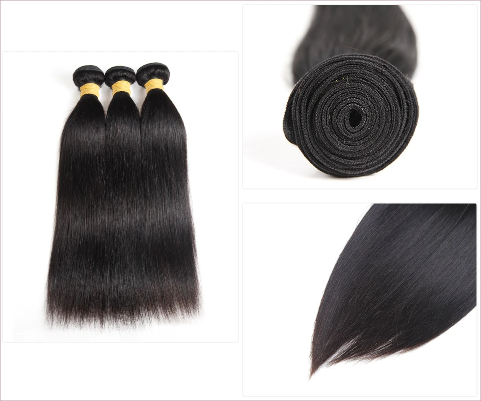 Ali queen hair 3 шт./партия индийские девственные волосы прямые натуральные кудрявые пучки волос натуральный цвет "~ 26" человеческие волосы для наращивания