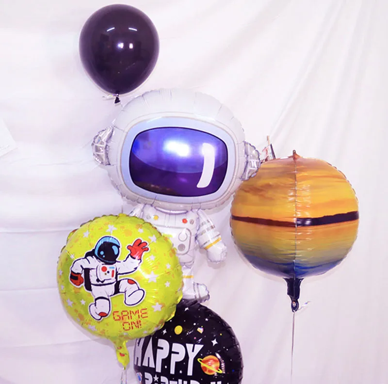 1 шт. астронавт космический корабль воздушный шарик из фольги в форме галактики 4D