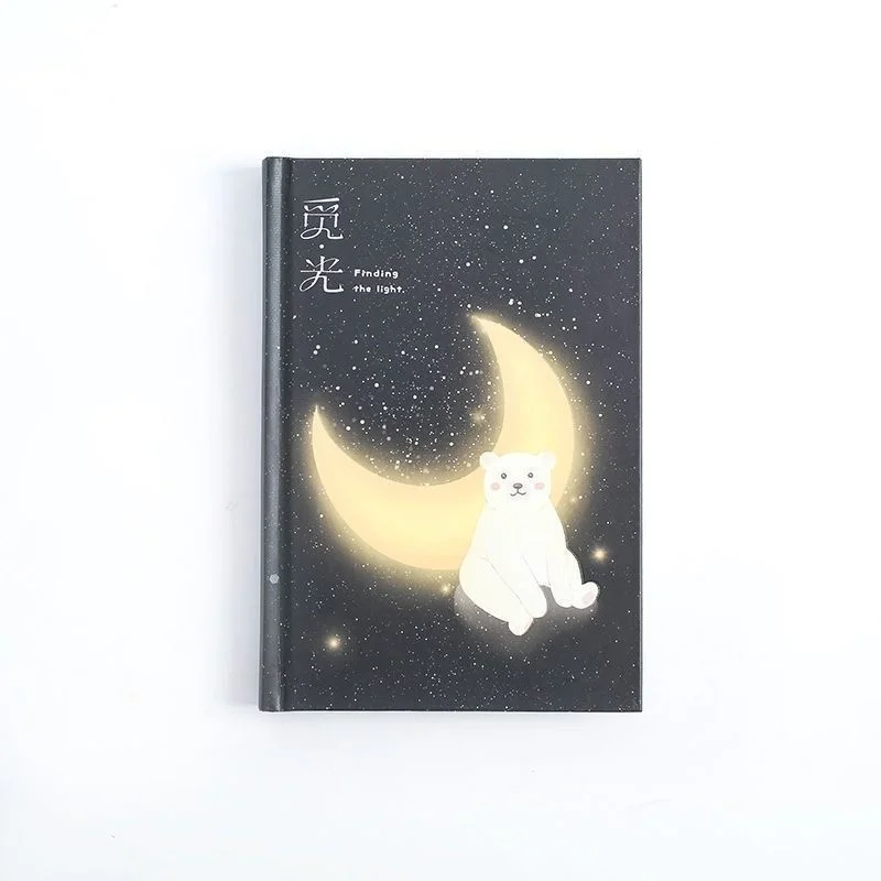 

2021 New Creative Luminous Notebook Notepad Book for Cute Stationery Creative Kawaii Journal Diary School Office Supplies