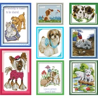 couple dog series printed pattern cross stitch kits 11ct14ct counted crafts dmc fabric handmade sewing needlework embroidery set