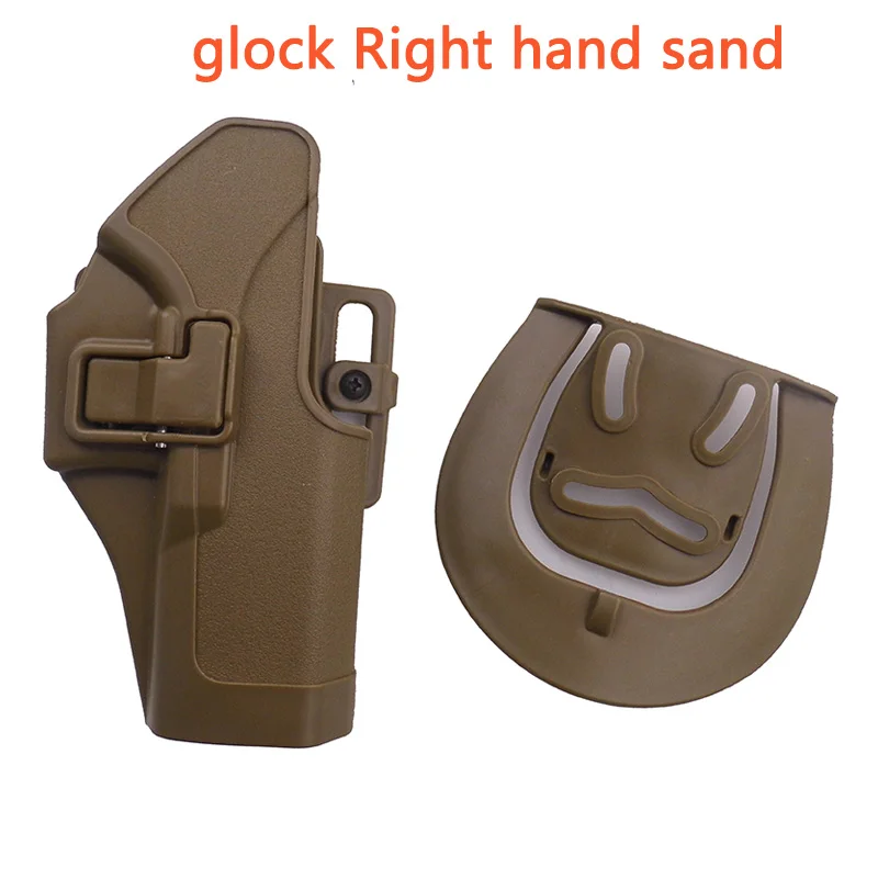 Тактическая кобура для страйкбола пистолет чехол для Glock 17 18 19 22 26 Beretta M9 M92f Colt 1911 Sig p226 Usp поясной ремень кобура Сумка - Цвет: GL right hand sand