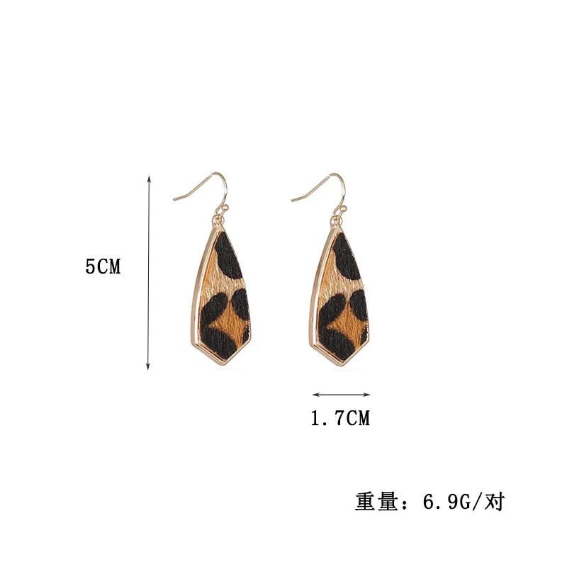 

New Style Popular Leopard print abalone earrings for women