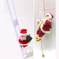electric climbing ladder santa claus christmas figurine ornament climb up the beads and go down repeatedly kids toy gifts new