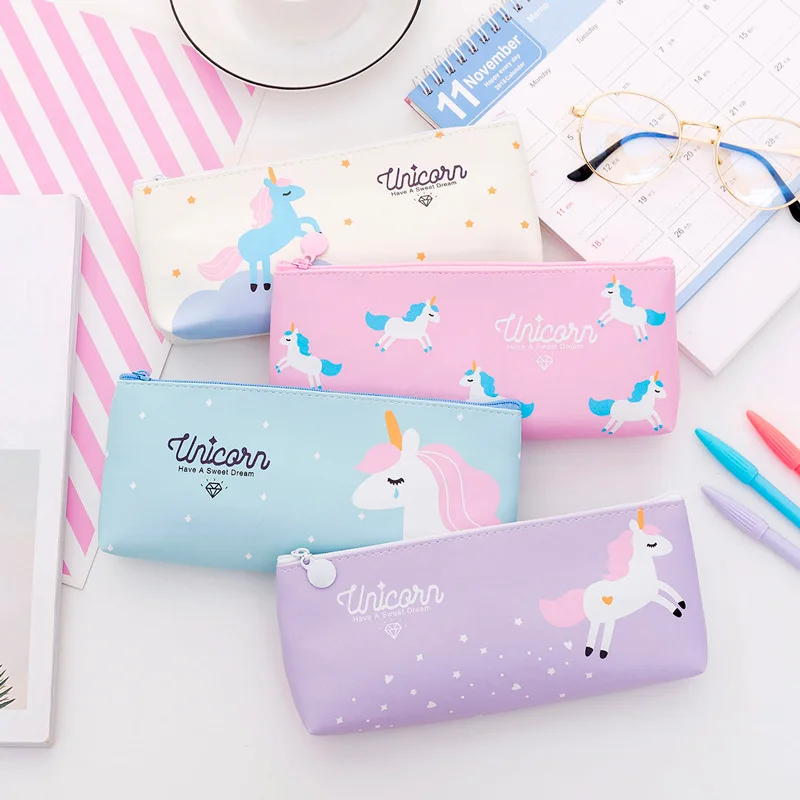 Милый розовый мягкий чехол Карандаш для девочек с изображением сестры радуги