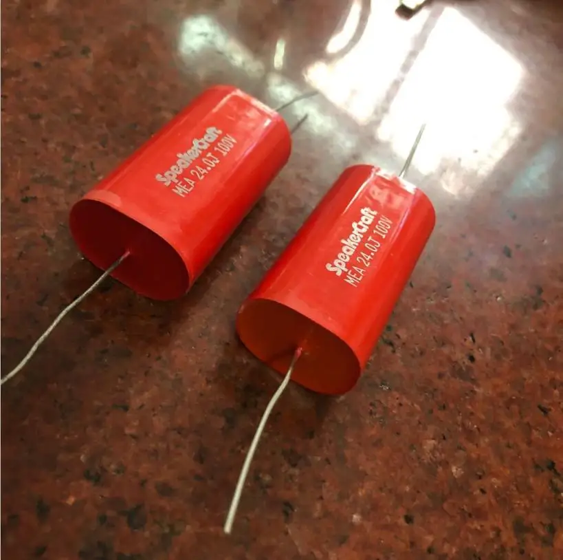 Необработанный медный ножной конденсатор Speqkercrqft Mea 24uf100vdc частотное деление