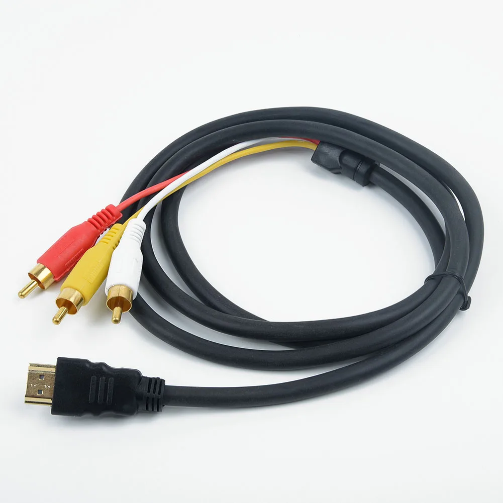 HDMI-совместимый с 3 RCA AV Аудио Видео 5 футов Кабель-адаптер для ТВ HD TV DVD 1080p к 3RCA