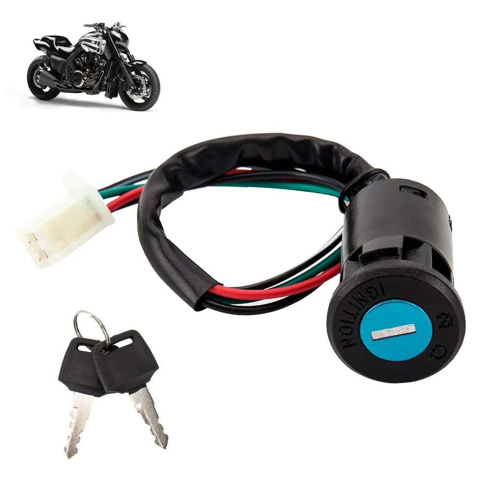 Универсальный ствол зажигания мотоцикла ключ переключатель 4 провода Quad вкл/выкл