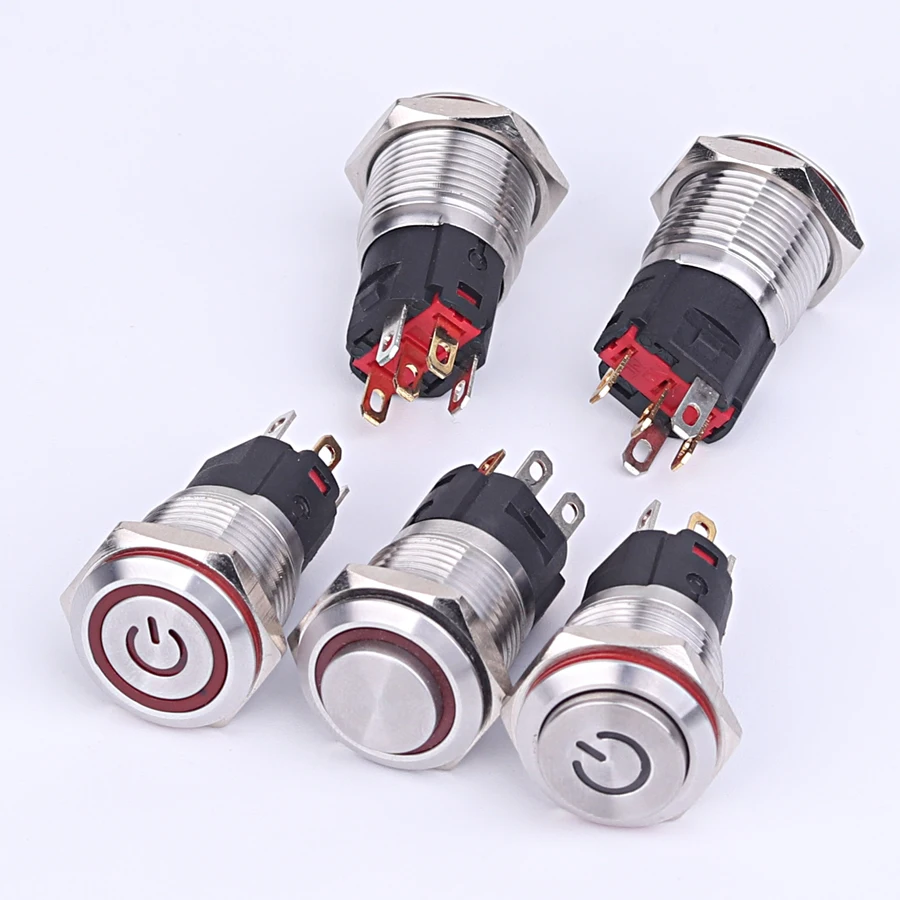 Anillo de interruptor botón Anular Metal 16 мм LED 5 в 6 12 В 220 | Обустройство дома
