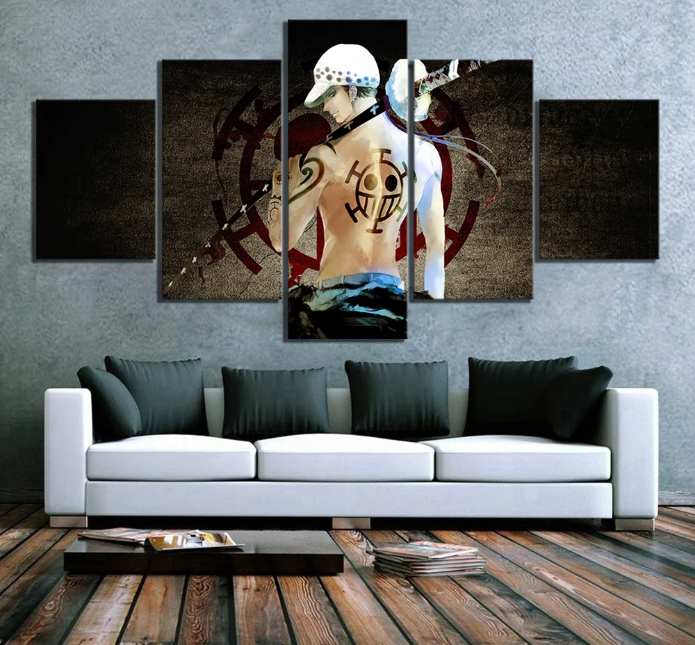 5 шт. HD Мультяшные пиратские картины Trafalgar Law One Piece аниме постер художественная