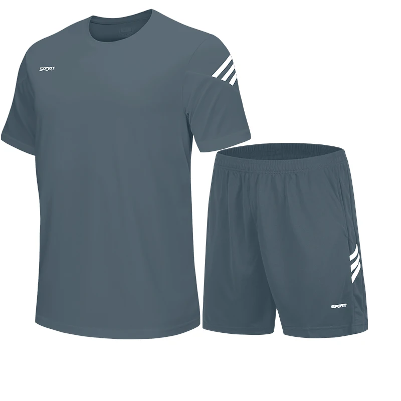 

2021 summer new fashion casual suit men's fashion outdoor sports quick-drying short-sleeved T-shirt + casual sports suit