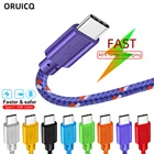 Кабель USB Type-C в нейлоновой оплетке, 1 м, 2 м, 3 м, для синхронизации данных и быстрой зарядки, для Samsung S9, S10, Xiaomi mi8, Huawei P30