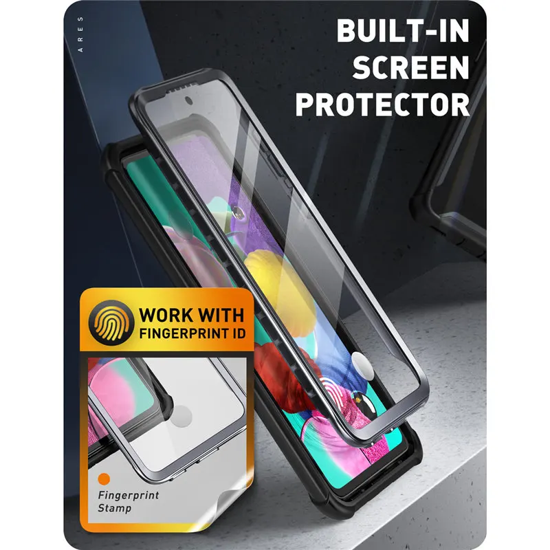 i blason for samsung galaxy a72 case 2021 release ares full body rugged clear bumper cover case with built in screen protector free global shipping