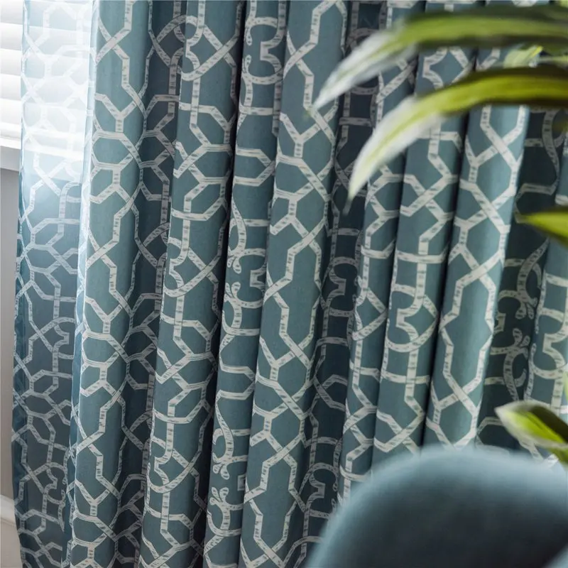 Европейский стиль новинка затемненная занавеска для гостиной с принтом