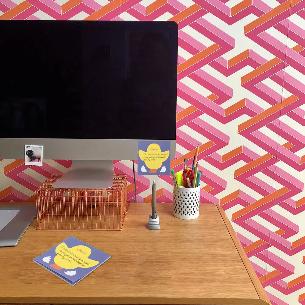 

6pcs Durable Sticky Memo Stickers Sticky Notepads Memo Decals (Assorted Color)