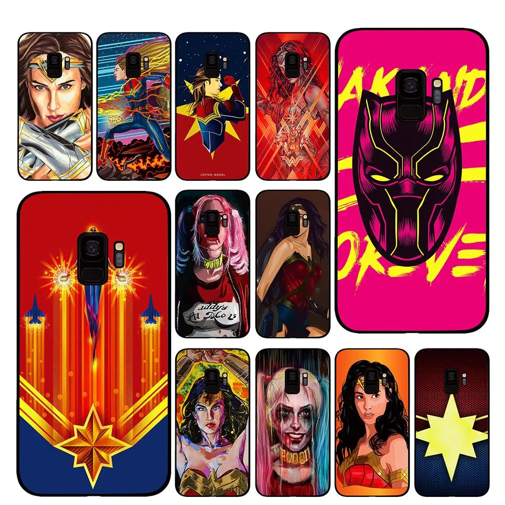 Марвел Капитан wonder woman Чехлы для samsung Galaxy S10 S8 S9 Plus S7 S6 edge Note 8 9 Роскошный