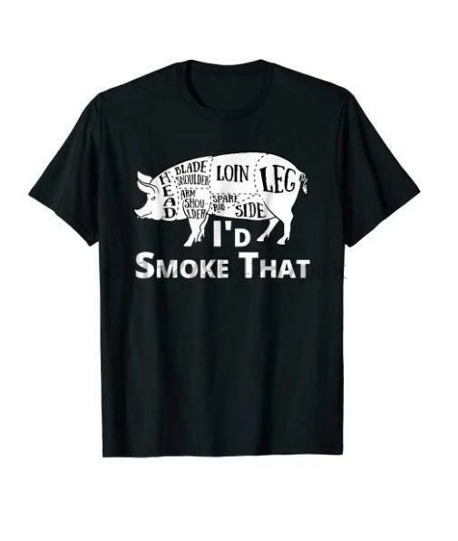 Барбекю гриль рубашка со Свинкой смешная свинина я 'd Smoke That Gift мужские футболки