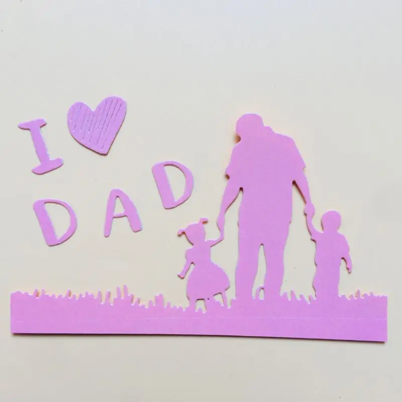 2021 Новинка Футболка с надписью I Love Dad набор вырубных штампов &quotТрафаретный