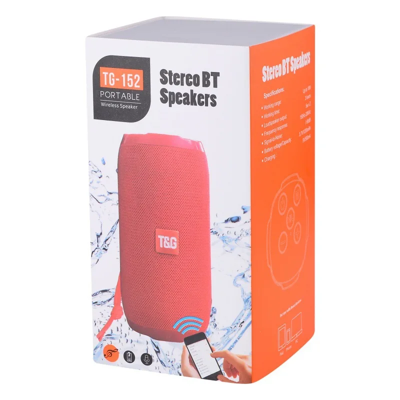 Bluetooth-динамик T &amp G TG152 беспроводной водонепроницаемый портативный для улицы