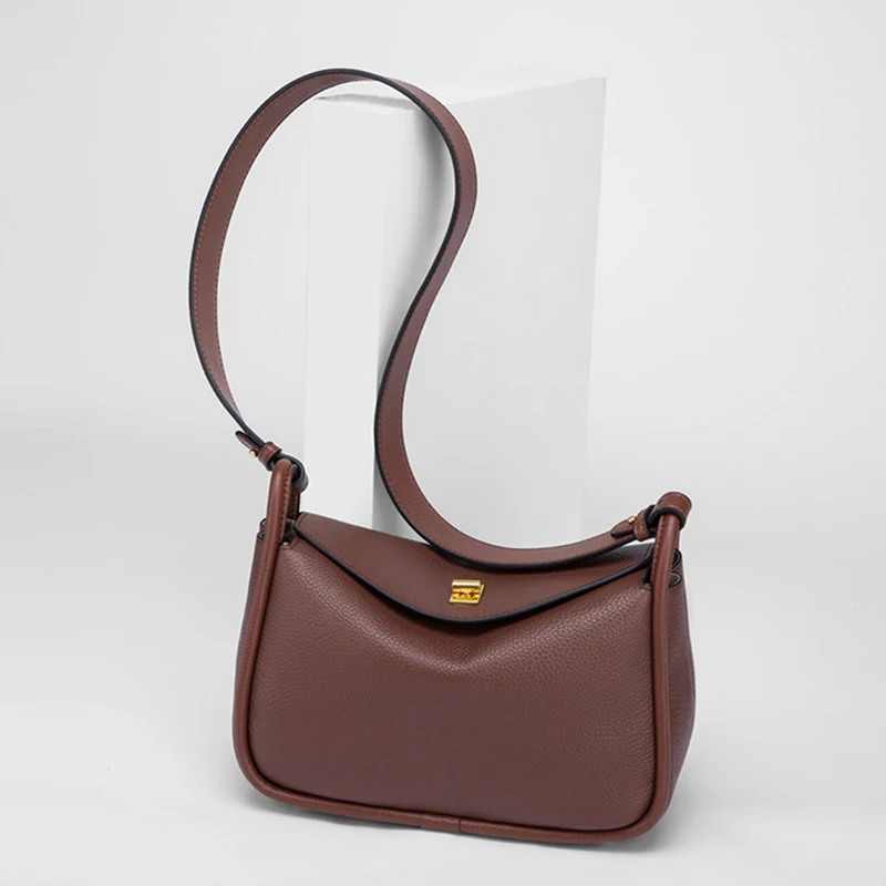 

Women's Bag Specialty Store Cowhide Shoulder Bag Fashion Luxury Personality Messenger Black Brown Ladies Main