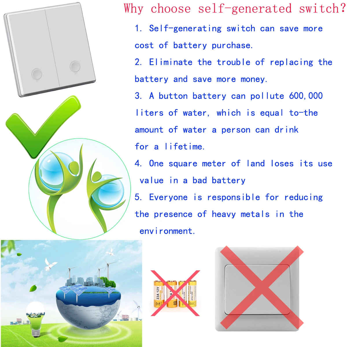 Беспроводной переключатель 85 ~ 250 В 220