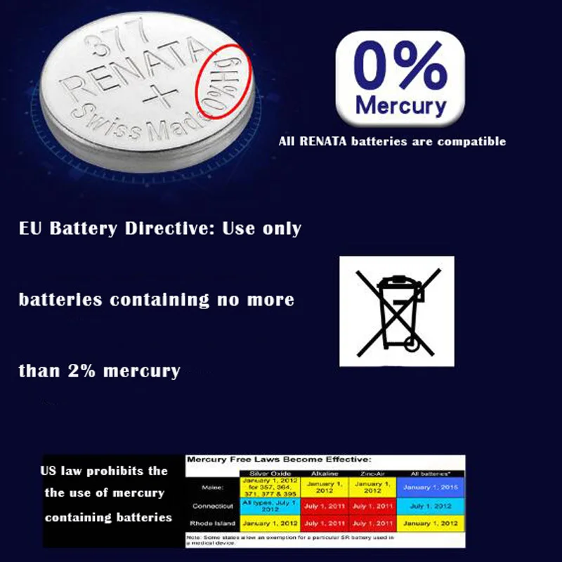 10 шт./лот Renata 377 100% оригинальный новый долговечный SR626SW SR626 V377 батарейный блок для