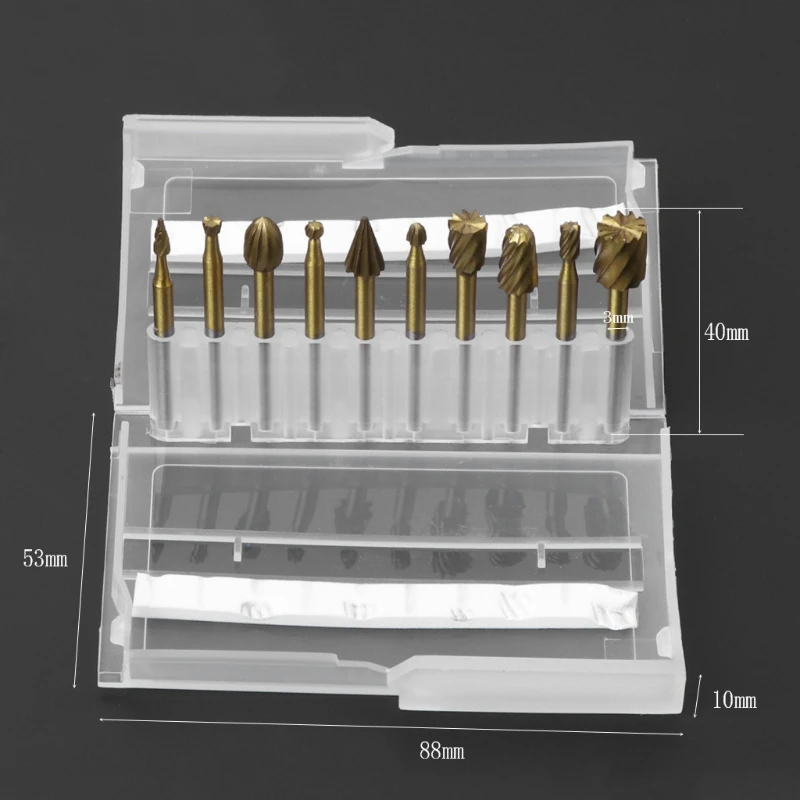 

10Pcs/Set Rotary File Engraving Cutter Wood Tool Electric Grinding Polishing Head