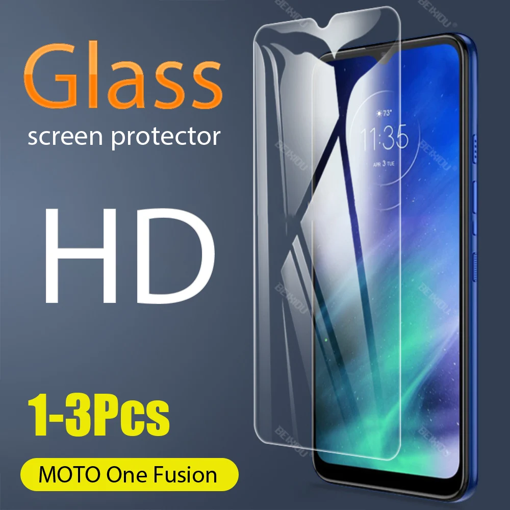 1-3 шт. закаленное стекло для Motorola One Fusion Защитное экрана Moto Plus защитная пленка |