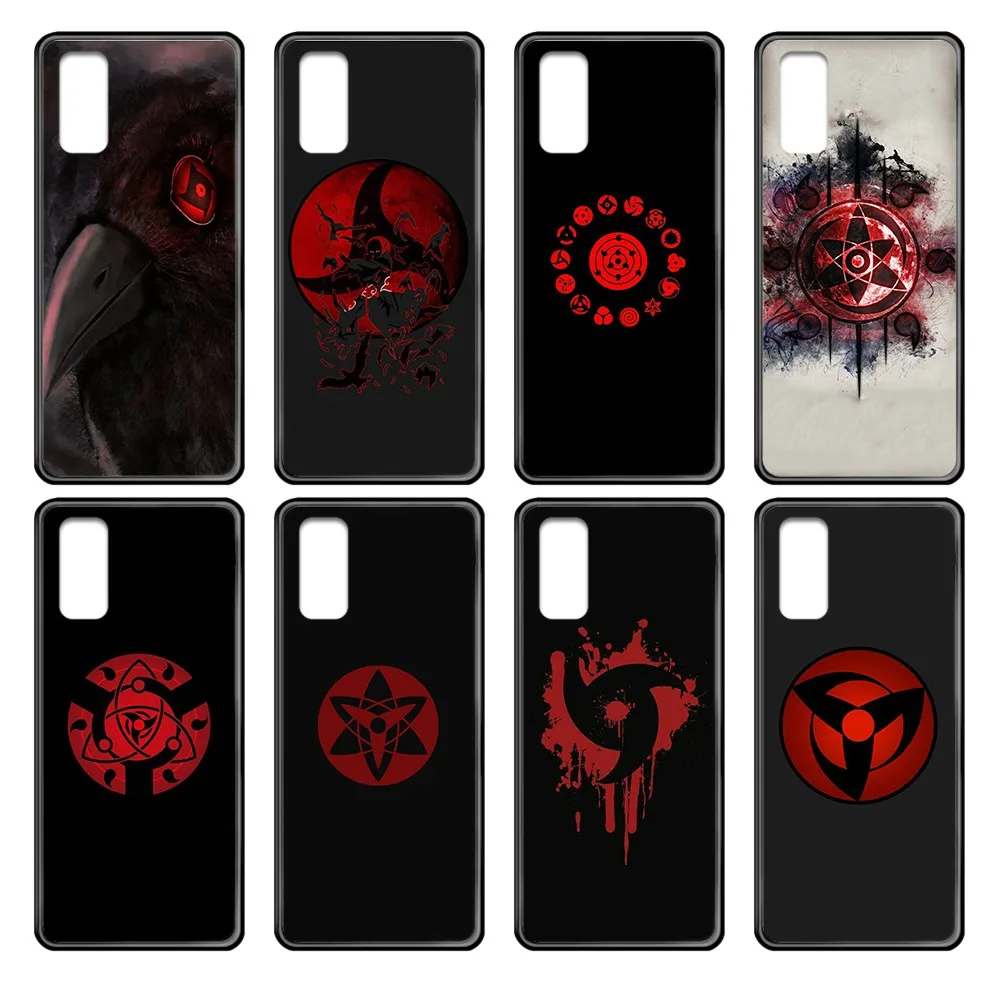 Чехол для телефона с черным этикетом Cartoon Anime NARUTO Sharingan для Samsung Galaxy J S 1 2 3 4 5 6 7 8 9 10 Ace Prime Plus Lite Edge.