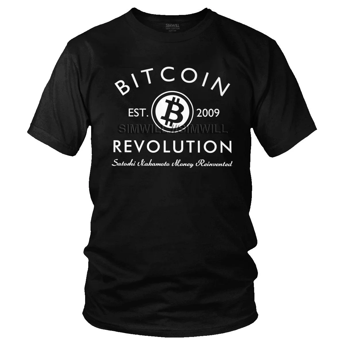 

Handsome Male Bitcoin Revolution T Shirts Short Sleeve Cotton T-shirt Casual BTC Cryptocurrency Blockchain Geek Tee Clothes