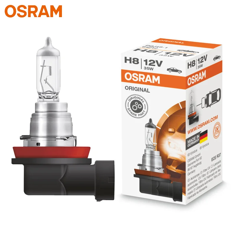 

OSRAM H8 12V 35W PGJ19-1 64212 Original Light Car Halogen Fog Lamp Auto Bulb 3200K Standard Headlight Made In Germany (Single)