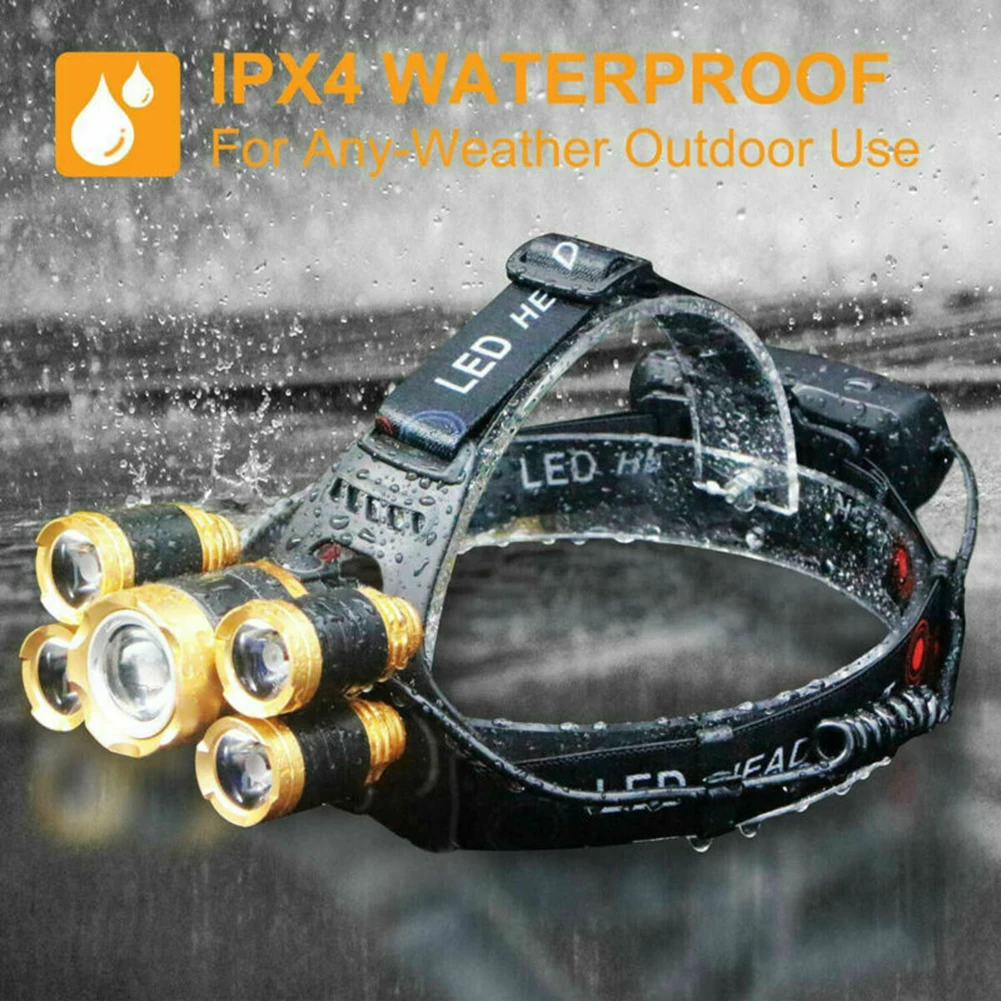

Climbing Headlamp Night riding Powerful T6 Headlight Rechargeable Flashlight