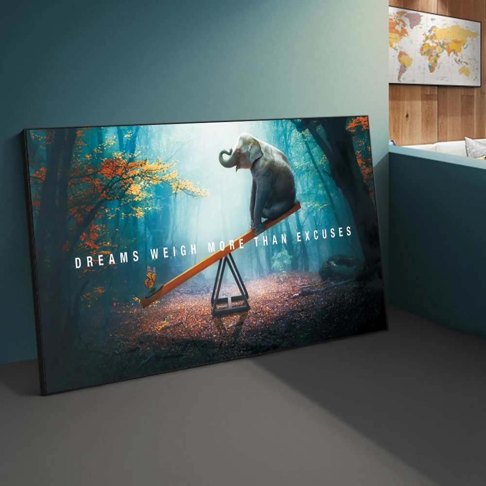 

Вдохновляющие цитаты, мечты весят больше, чем отправка, искусство печати на стене, картина для домашнего декора (без рамки)