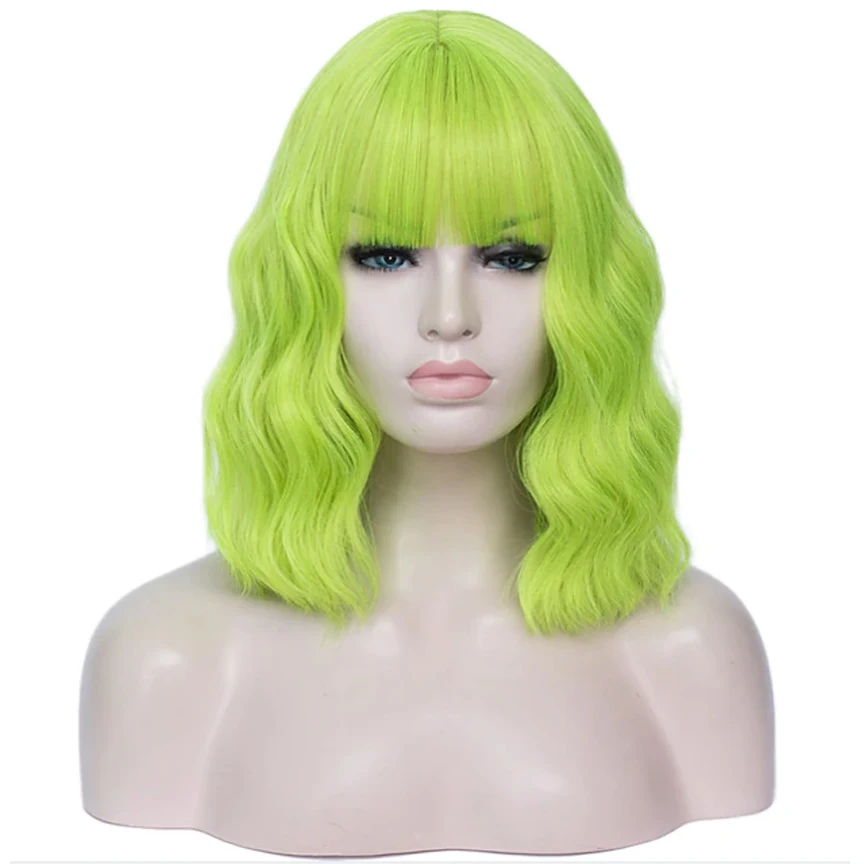 HAIRJOY синтетические волосы косплей парики для женщин Bobo Зеленые Синие черные