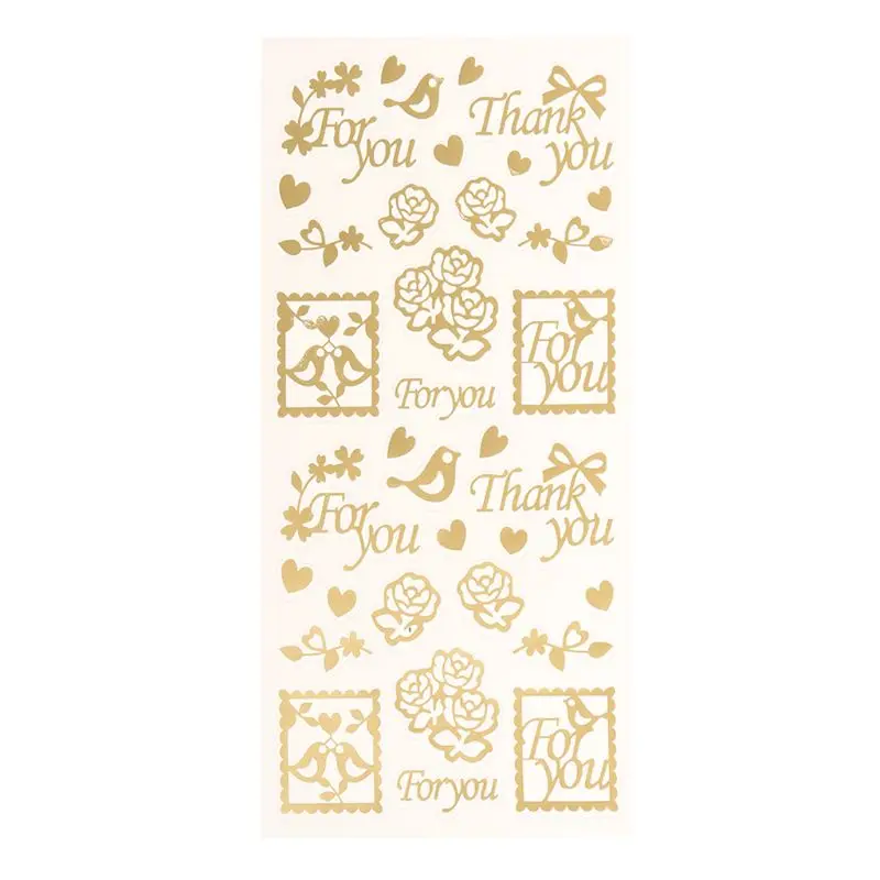 

4 Pcs/Set DIY Filler Golden Letter Pattern Rose Transparent Self-adhesive Sticker Materials Epoxy Resin Crafts Findings Jewelry