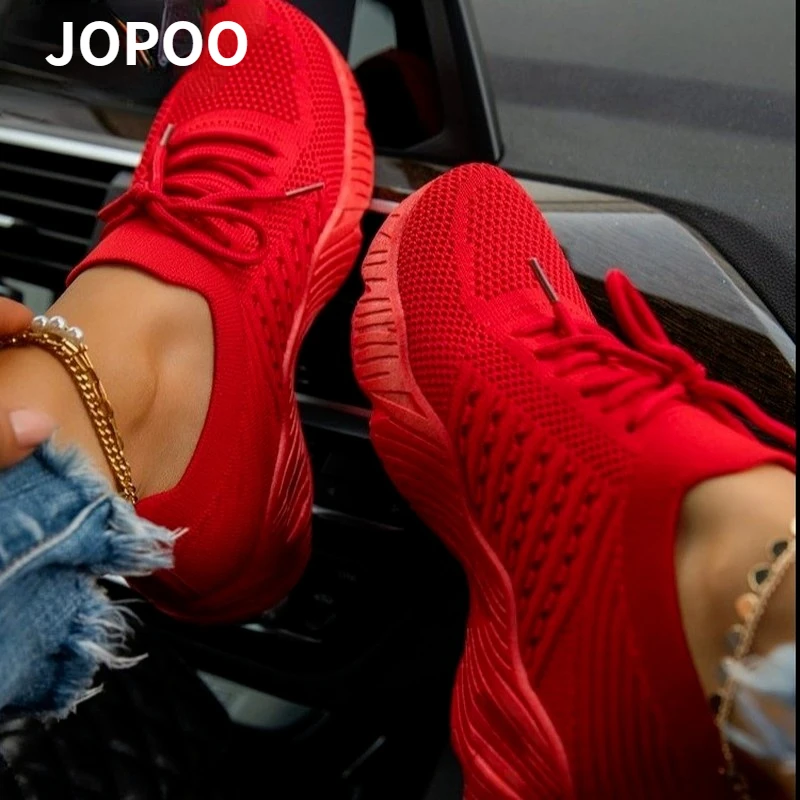 

Shoes for Women 2021 Sneakers New Casual Shoes Mesh Lace-Up Ladies Sport Wedges Chunky Women's Vulcanized Platform Shoes Females