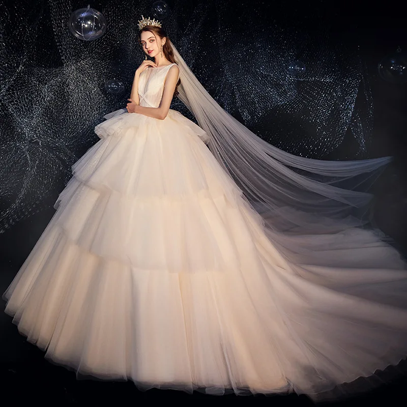 Новый мечтательный светильник свадебное платье Русалочки французский Простой