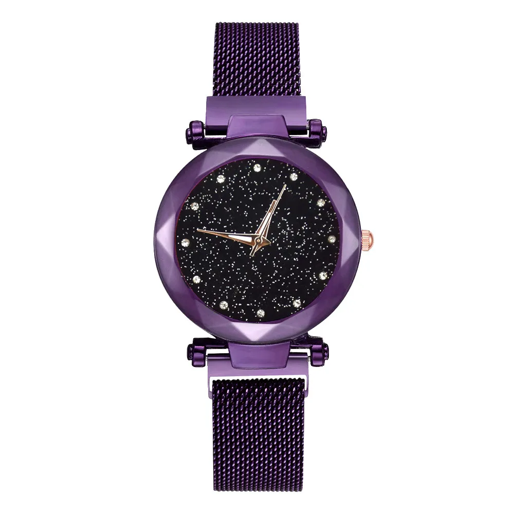 Luxury Starry Sky Watch Fashion Ladies Watches Steel Magnetic Women Quartz Wrist Diamond Hours Montre Femme 2020 | Наручные часы