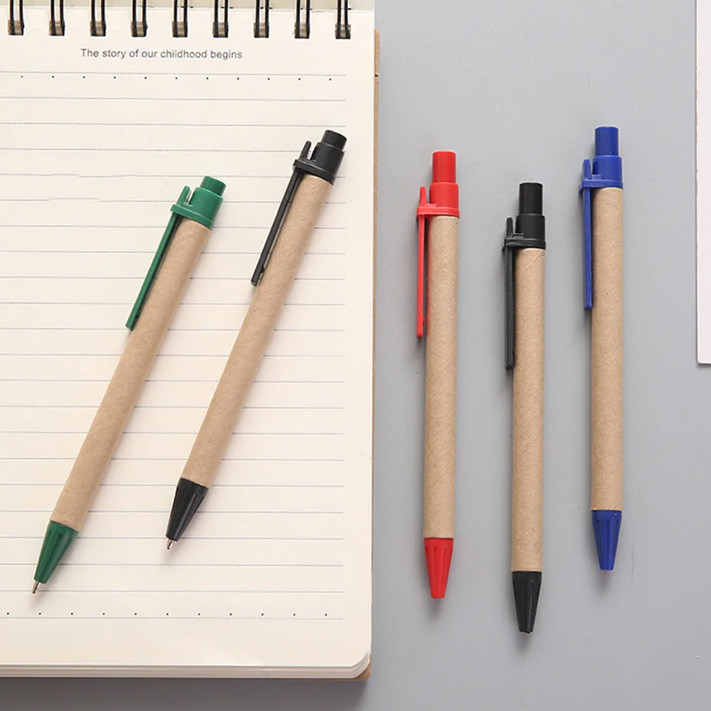 Школьная бумага Экологичная шариковая ручка гладкая офисная простая 0 5 мм