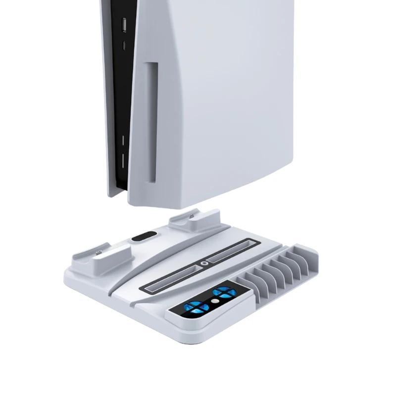 

Compatible with PS5 Accessories Multi-function Charging Fan Cooling Game Base Disk Storage Handle Base Dock Support K1KF
