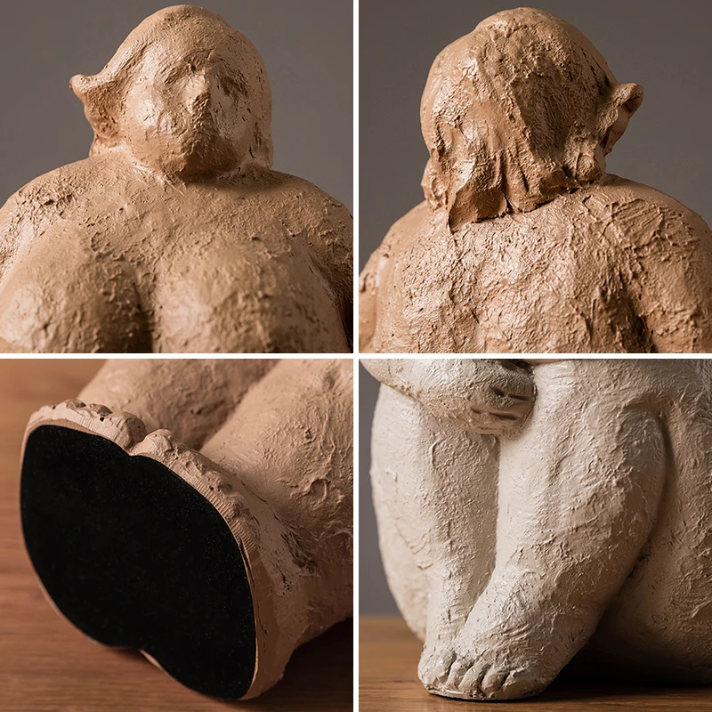 

Modern Abstract Fat Lady Figurines Nordic Creative Woman Ornament Vintage Home Decoration Room Table Craft Gifts Accessories