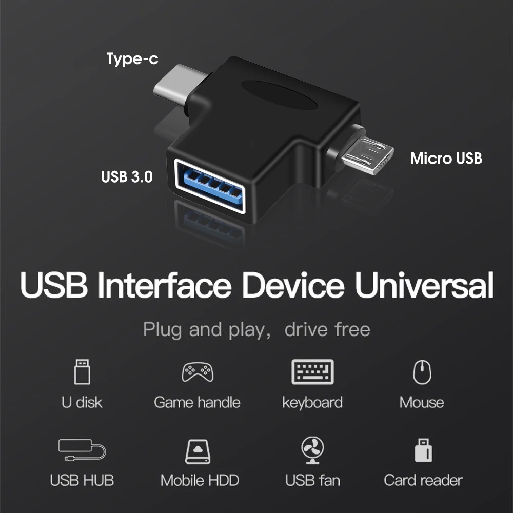 Kebidu USB C type Micro адаптер типа к 3 0 передатчика данных Конвертер Разъем для Android супер
