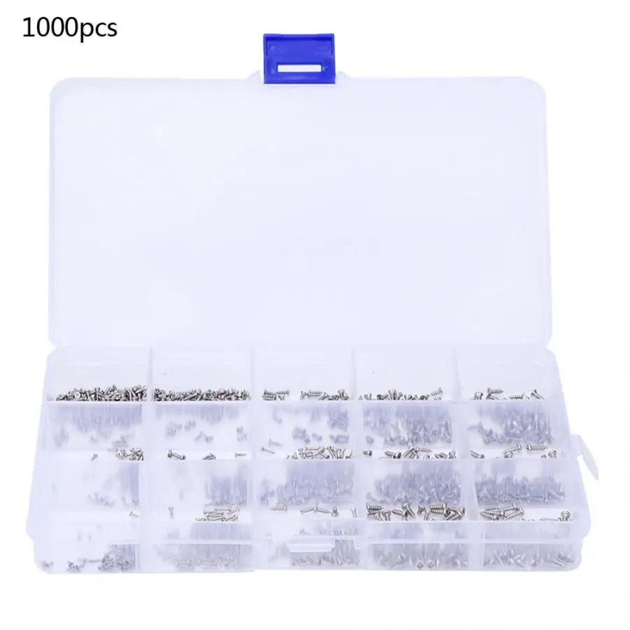 

1000PCS Miniature Round + Countersunk Self Tapping Screw M1 M1.2 M1.4 M1.7 Household Self-Tapping Screw