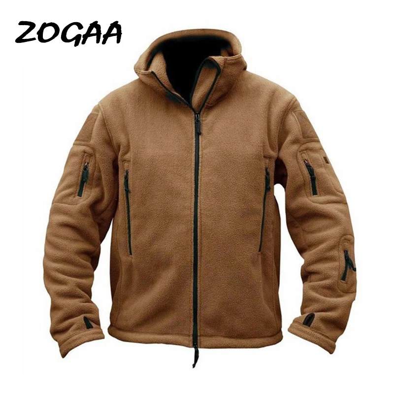 

ZOGAA Thicken Coat Men Tactical Fleece Military Jacket Hooded Casual Fashion All-match Basic Hot Sale Youth Simple Hot Sale Chic