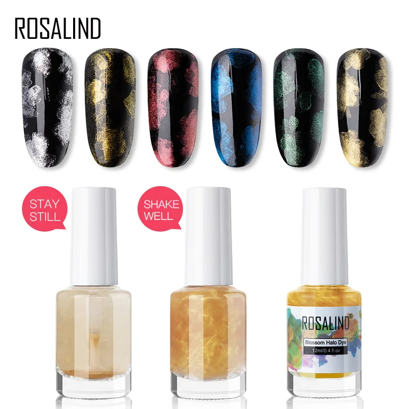 Гель для ногтей с блестками ROSALIND Blossom Гибридный гель основа 12 мл Полупостоянный