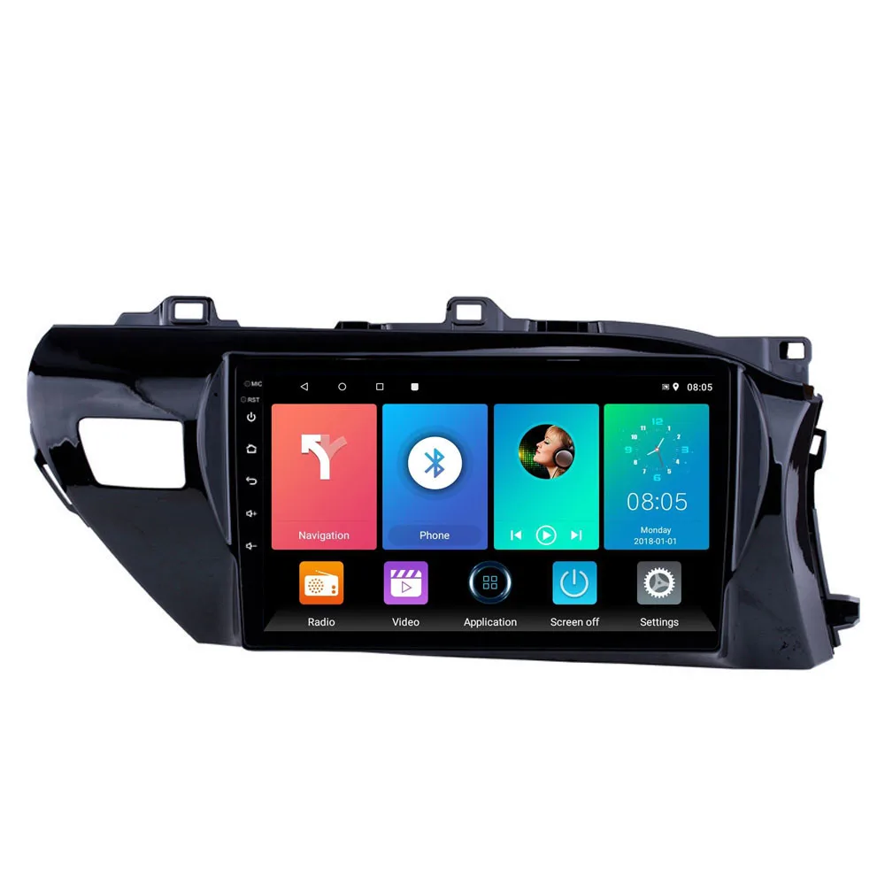 

Для TOYOTA HILUX 2016 2017 2018 10,1 дюймов 2.5D Android 8,1 навигация GPS мультимедийный плеер WIFI BT