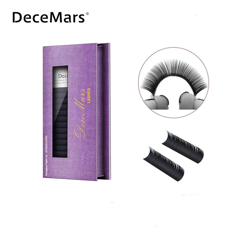 DeceMars ресниц для наращивания из искусственной норковые пучковые ресницы для наращивания для салона Применение Бусы из натуральных постоянная ресница 16 линий/лоток