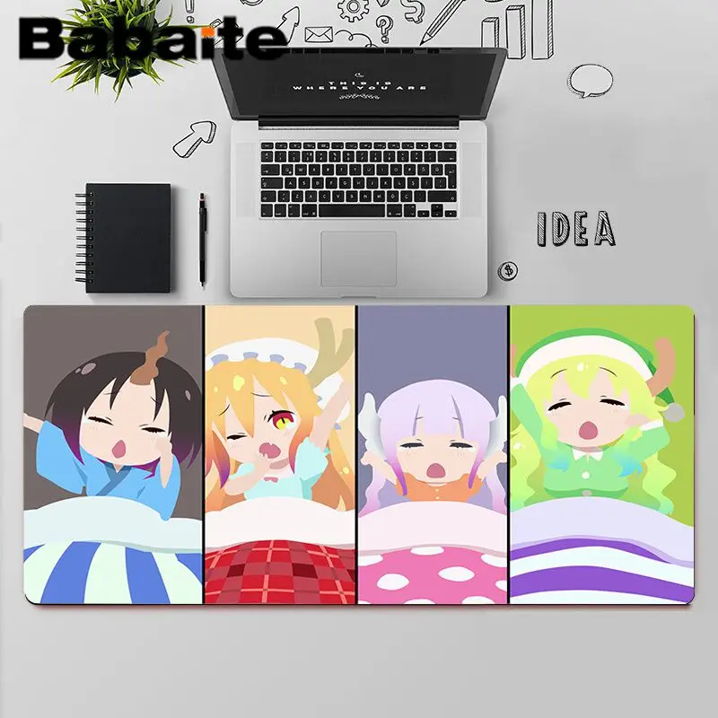 

Babaite Miss Kobayashi's Dragon Maid Silicone large small Pad to Mouse Game Free Shipping Large Mouse Pad Keyboards Mat