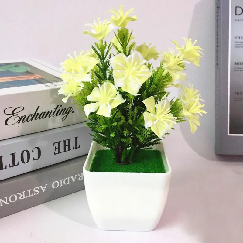 Имитация в горшках поддельный цветок маленький вишневый бонсай набор имитация