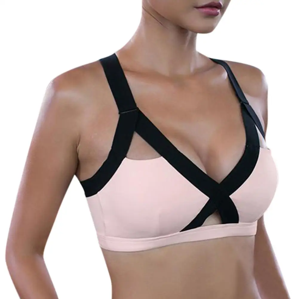 

Пикантный женский спортивный топик с V-образным вырезом и вырезами на спине для тренировок в тренажерном зале укороченный топ Женская одежд...