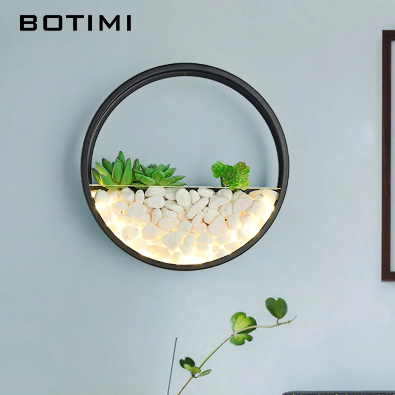 BOTIMI современный 220 В светодиодный настенный светильник для гостиной, декоративный металлический настенный светильник, белые прикроватные лампы, круглые настенные светильники для комнат